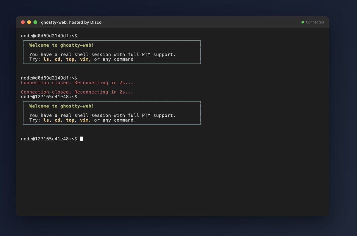 웹에서 터미널을 구현하고 싶다면, 매우 인기 있는 프로젝트인 최신 Ghostty Web을 사용해보세요.
https://t.co/XMSDtEfBp7
네이티브 Ghostty의 핵심 기능을 브라우저 환경으로 이식하
