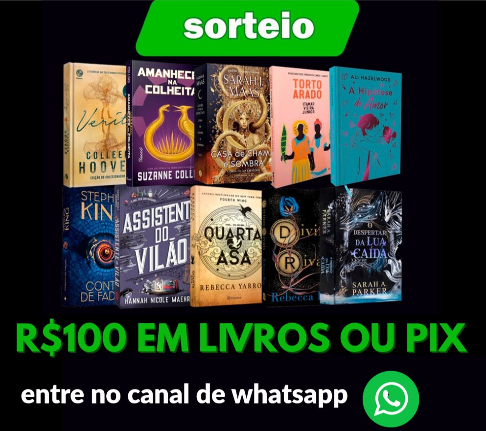 promosdelivro's tweet image. 🚨SORTEIO DE LIVROS OU PIX 

Valendo R$100 em livros ou Pix 📚

Regras:
- Seguir @promosdelivro
- Dar RT e curtir este tweet
- Entrar no canal de whatsapp, link nos comentários 🔥

Resultado: 15/12 🍀