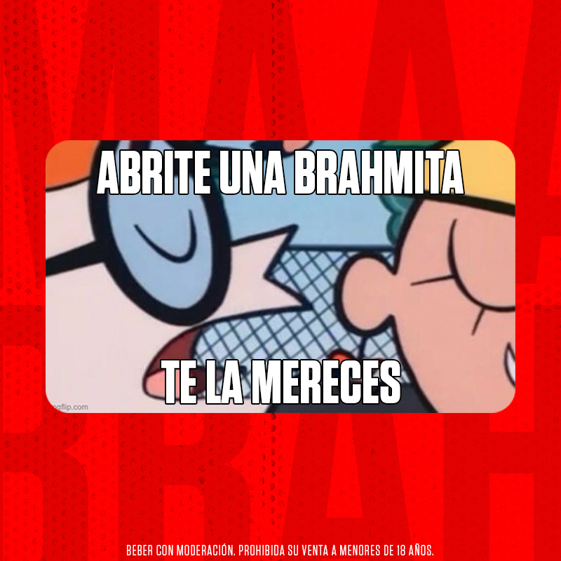 CervezaBrahma's tweet photo. Si tenés sed, te mereces una Brahma.