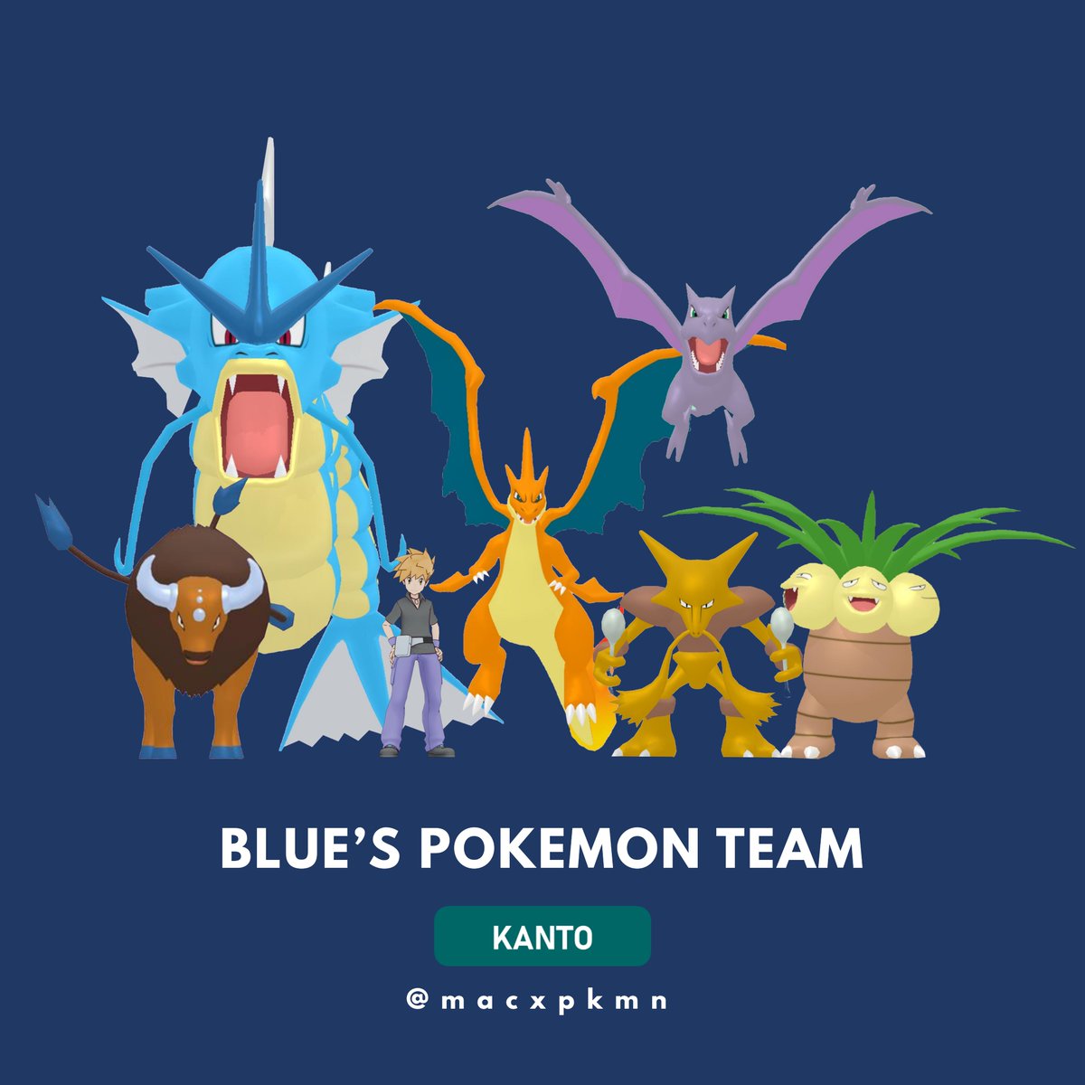 macxpkmn's tweet image. Blue's Pokémon Team

#pokemon