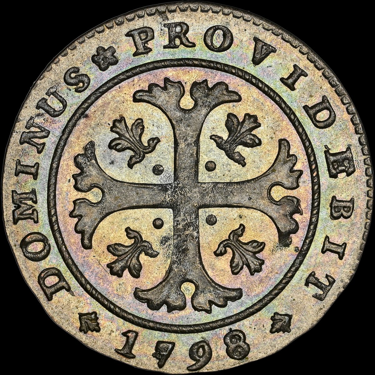 Coin of the Day: For #TonerTuesday, check out the toning on this Switzerland 1798 Bern Half Batzen. You can find this coin in a Heritage Auctions sale this month: tinyurl.com/yssa9smj #coins #tonedcoins #rarecoins #swisscoins #worldcoins #vintagecoins #switzerland #bern
