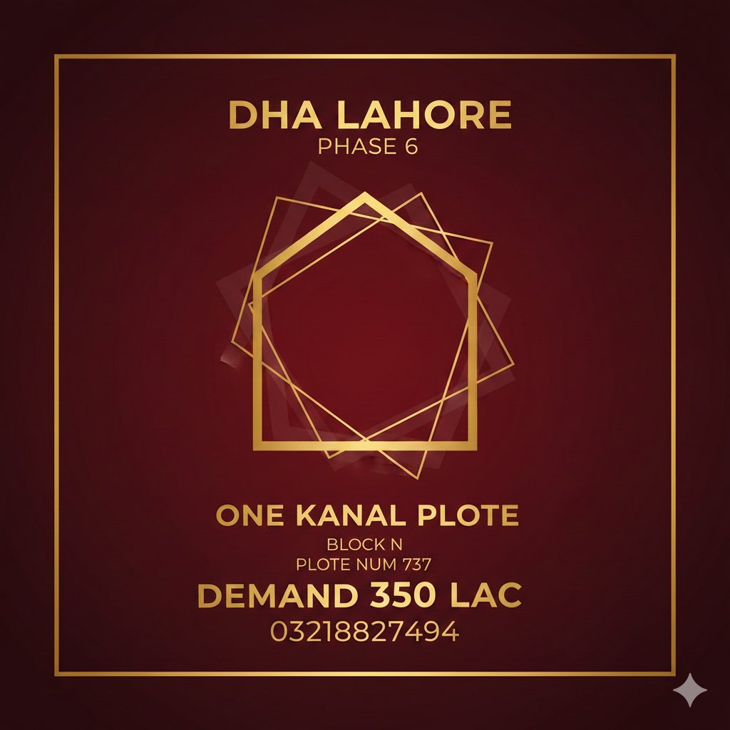 mbhmarkeeting's tweet image. 📢 Urgent Requirement — DHA Lahore Phase 8
MBH Marketing is urgently looking for a Proper 2 Kanal Plot in DHA Phase 8.
If you have a plot available or know someone selling, contact us immediately.

📞 03218827494 — MBH Marketing

#DHALahore #DHAPhase8 #2KanalPlot
