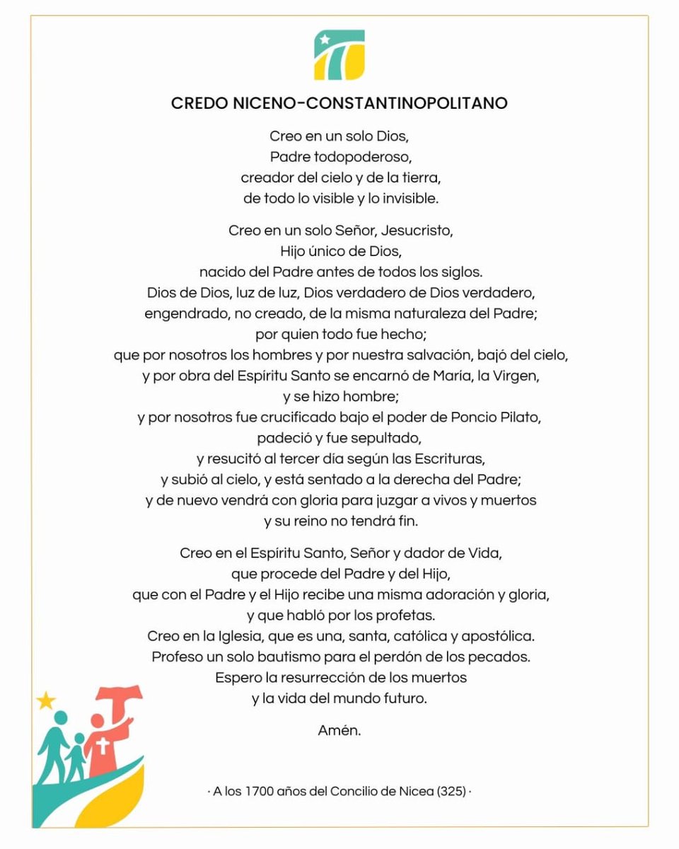 El #obispo Sergio nos invita a incoporar el Símbolo niceno constantinopolitano en la liturgia dominical, al celebrar los 1700 años del concilio de #Nicea.