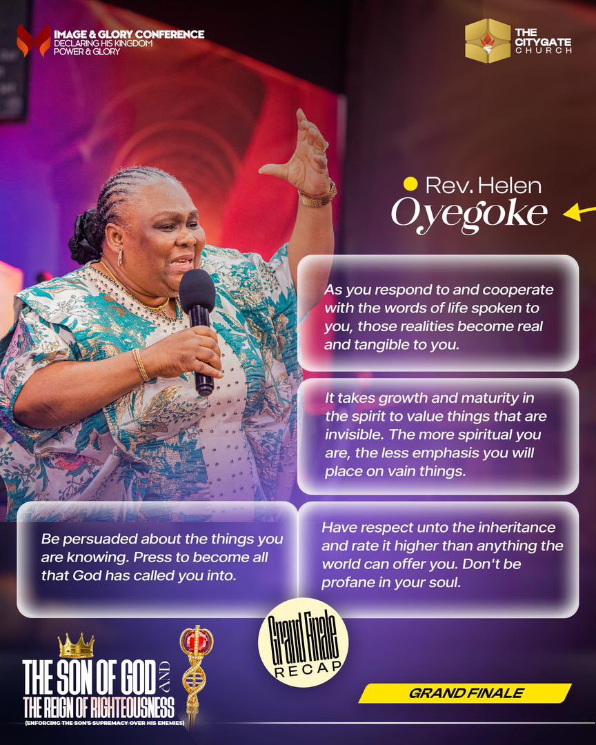 dcitygatechurch's tweet photo. #IMGC25 GRAND FINALE RECAP- REVEREND HELEN OYEGOKE

We will not be able to let go of this present world if we are not persuaded. We are called to live for the unseen not the seen. The present is so alluring, so real, and tangible that we cannot imagine ourselves without it. https://t.co/XuAaWlUX8n