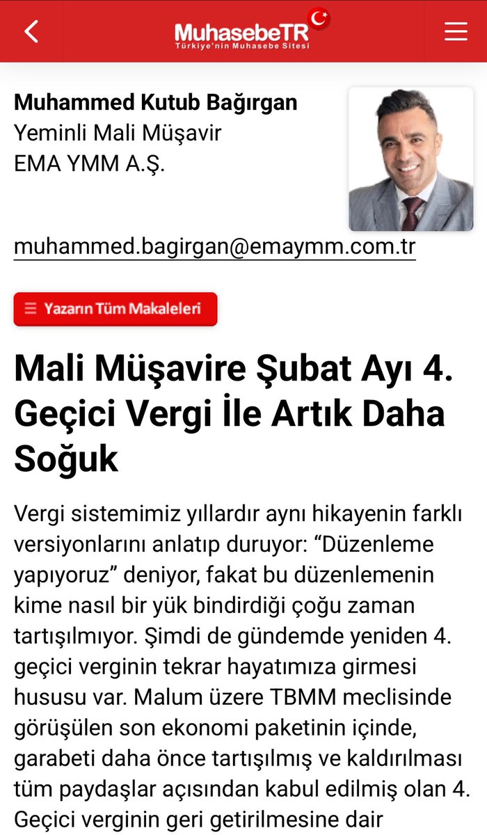 BagirganKutub's tweet photo. Mali Müşavire Şubat Ayı 4. Geçici Vergi İle Artık Daha Soğuk

https://t.co/OtBZrFa4aq