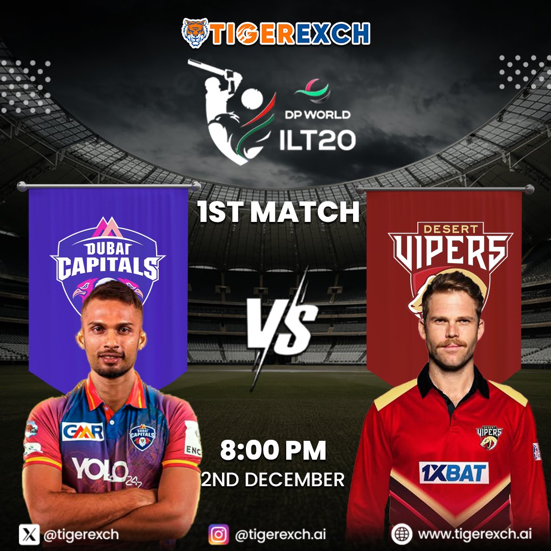 tigerexch's tweet photo. New month. New day. New league energy! 🔥
There’s never a dull moment with https://t.co/i4DC0HSbk1

ILT20 kicks off today and we’re celebrating with jaw-dropping giveaways & crazy competitions!

Tell us who’s taking the opening match and 3 lucky winners will grab ₹1,000 Tiger Bonus each! 🎁🔥

To participate:
• Follow @tigerexch 
• Retweet this tweet
• Tag your friends
• Comment your prediction
#CricketID #ILT20 #Cricket