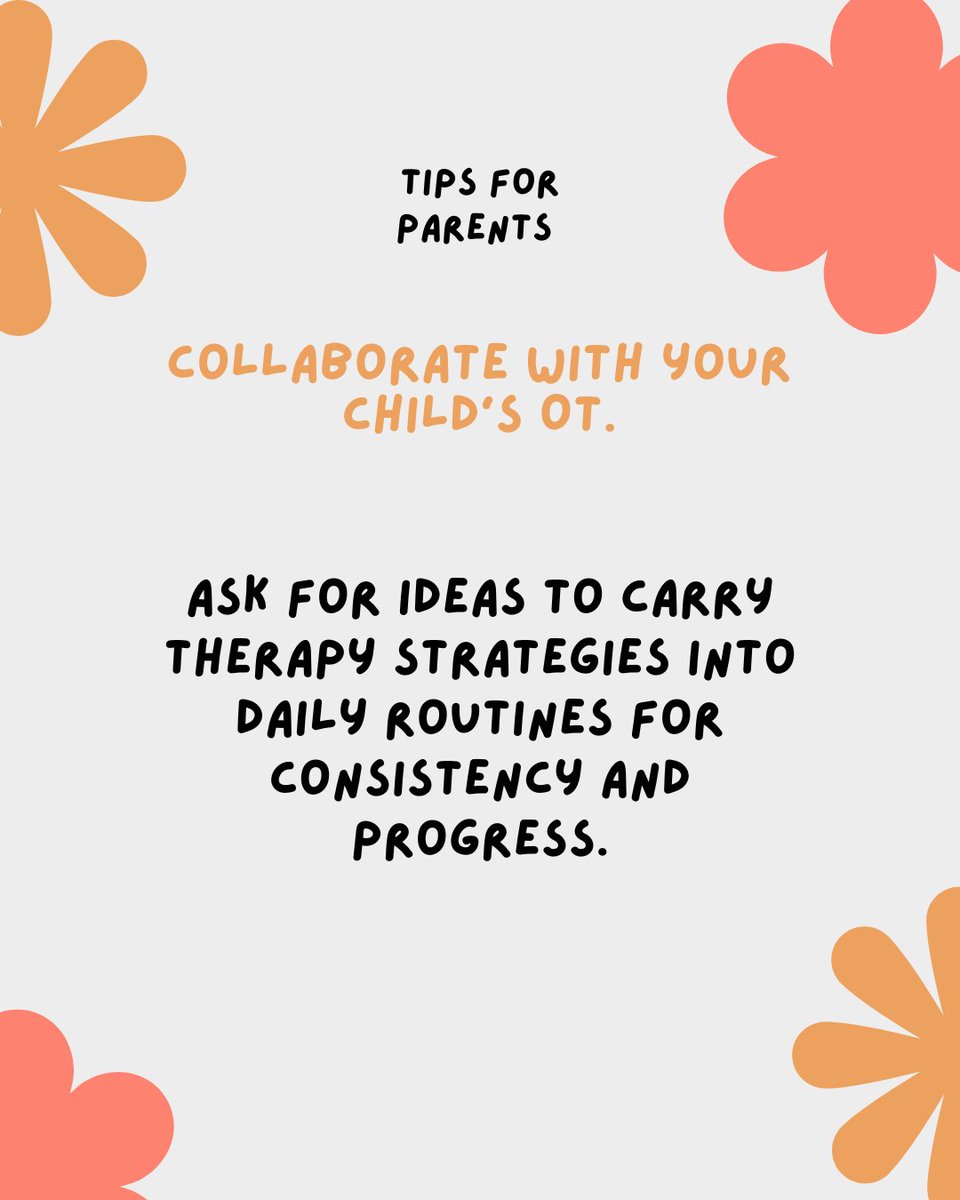 nctherapyuk's tweet image. Partnering with your child’s OT helps carry therapeutic strategies into everyday routines. Small, consistent supports at home can make progress stronger and more meaningful. 💛

@SensorySpec
@funsensory
@SensoryActivity
 #PediatricOT #OTSupport