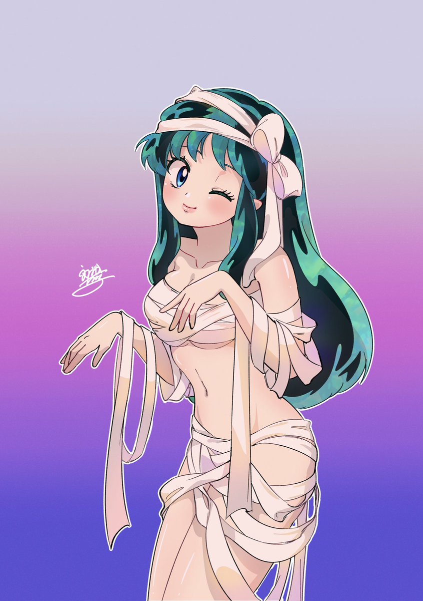 #今月描いた絵を晒そう
一枚だけだった…:(；ﾞﾟ'ωﾟ'):

#うる星やつら