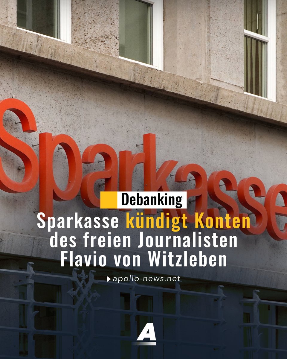 Flavio von Witzleben versteht sich als systemkritischer Journalist, er ist vor allem auf Youtube aktiv. Nun hat ihm die Sparkasse Karlsruhe seine Konten gekündigt. Gründe nannte das öffentlich-rechtliche Kreditinstitut keine.
apollo-news.net/sparkasse-kndi…