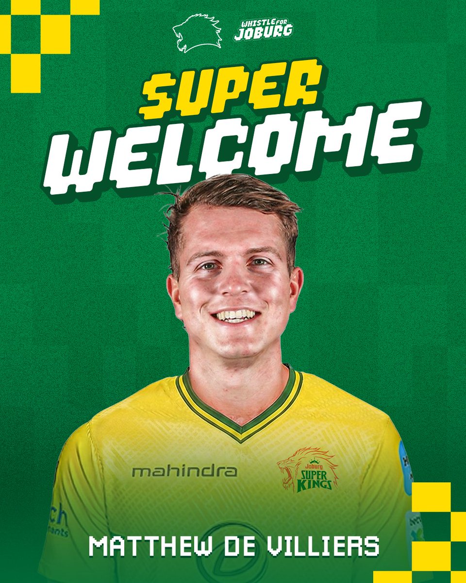 JSKSA20's tweet image. 🚨 Announcement 🚨

We’re excited to welcome our new Lions, Matthew de Villiers, Jarren Bacher, and Jorich van Schalkwyk, to the Super Kings fam! 🦁💛

𝐍𝐨𝐭𝐞:
📌 𝗠𝗮𝘁𝘁𝗵𝗲𝘄 𝗱𝗲 𝗩𝗶𝗹𝗹𝗶𝗲𝗿𝘀 replaces 𝗕𝗿𝗮𝗻𝗱𝗼𝗻 𝗞𝗶𝗻𝗴 for #SA20.
📌 𝗝𝗮𝗿𝗿𝗲𝗻 𝗕𝗮𝗰𝗵𝗲𝗿 comes…