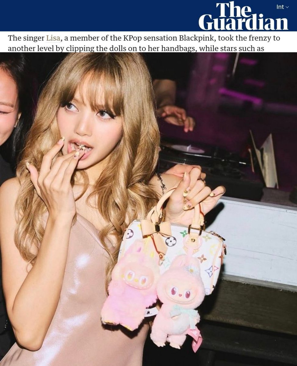 The British Newspaper The Guardian highlighted #LISA’s role in turning Labubu into a global phenomenon. She created a historic Global trend, achieved an impact beyond anything any Asian artist has ever dreamed captivated the world and shines as Asia’s daring creative force.