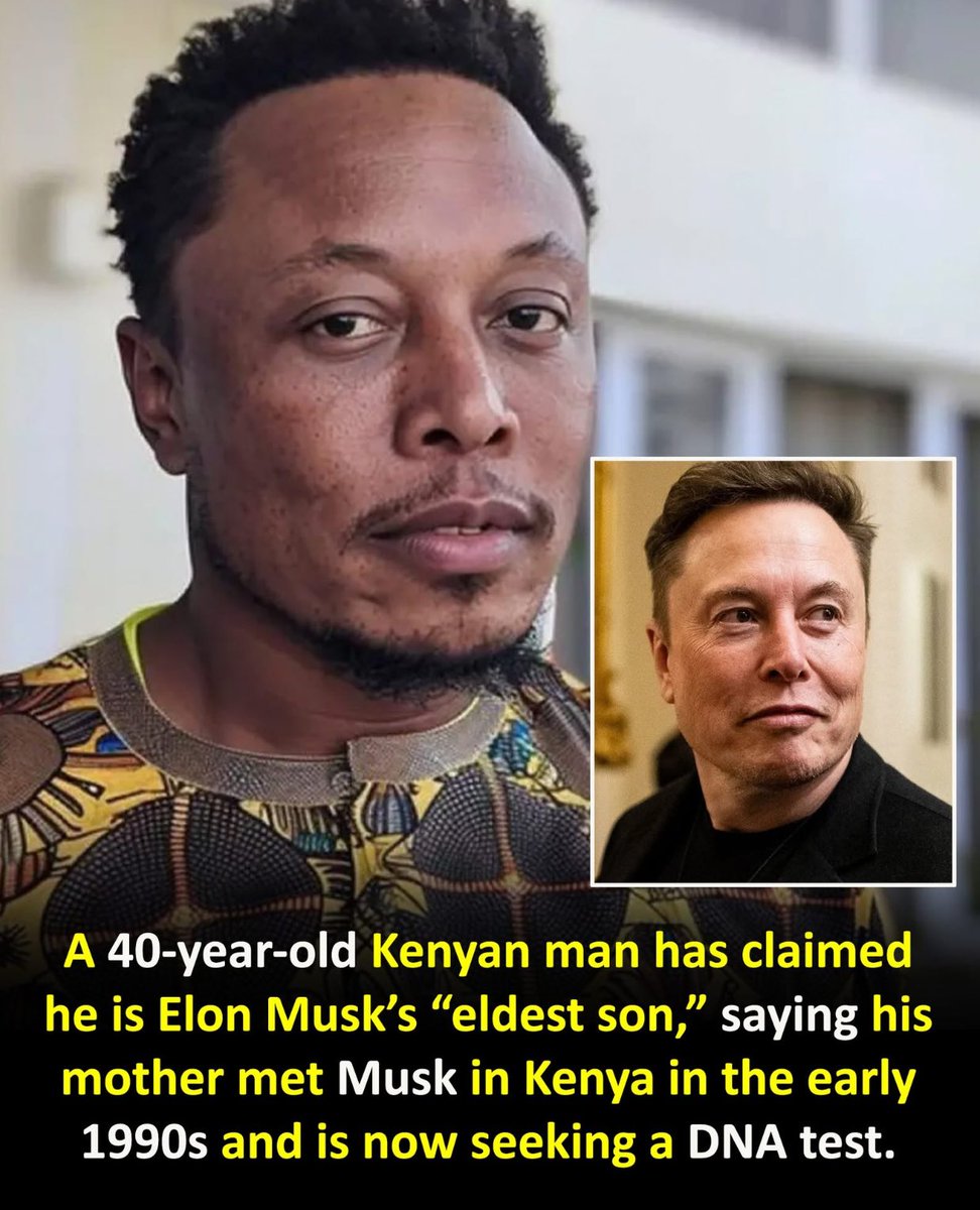 gentlechidye's tweet photo. Elon's long-lost son, a 40-year-old Kenyan, criticizes his dad for years of neglect and abandonment.😢🤯🧐 https://t.co/p6iU6g2zMC