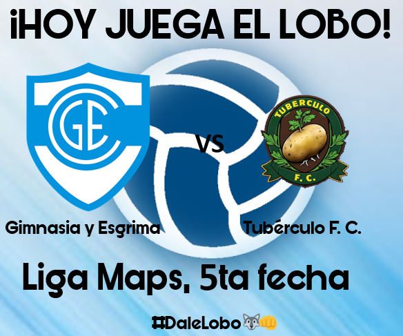 ¡Hoy juega él Lobo 🐺💙!

📅Fecha 05, Miércoles 3 de Diciembre.
Gimnasia y Esgrima 🆚 Tubérculo F. C.
🏟️M. y R. Núñez

-Por el margen de la quinta fecha de la Liga Maps, nos enfrentamos al equipo de Patata en un partido clave de mucho peso por la permanencia.

#DaleLobo🐺👊