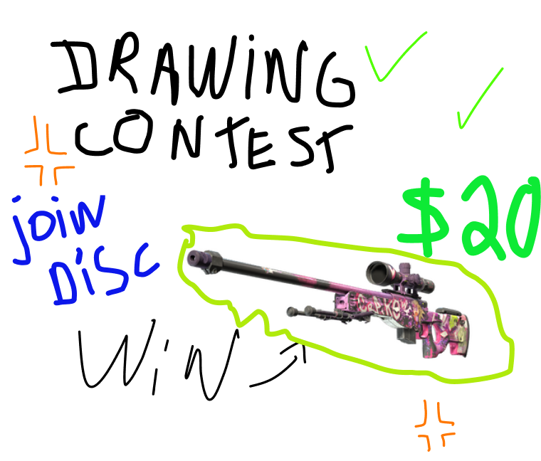we're hosting a drawing contest on our discord!

join, submit your beautiful art and maybe win a prize😎
discord.com/invite/cs2dle