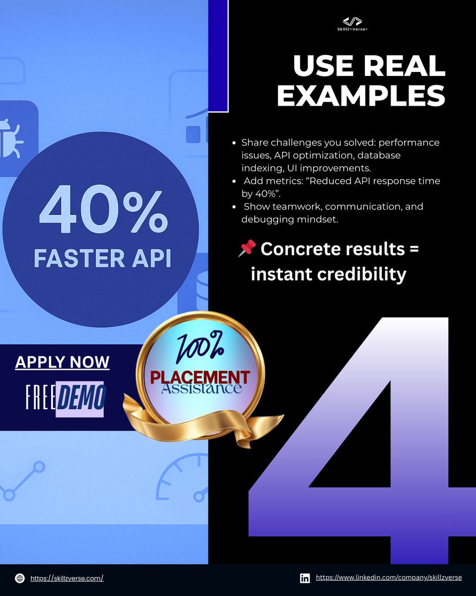 ravitej05387479's tweet image. Preparing for a Full Stack Java Developer interview?
These essential tips will help you highlight your skills across backend, frontend, and DevOps — just like top companies expect!

#JavaDeveloper #FullStackDeveloper #JavaInterview #JavaTips #JobPreparation #TechCareers