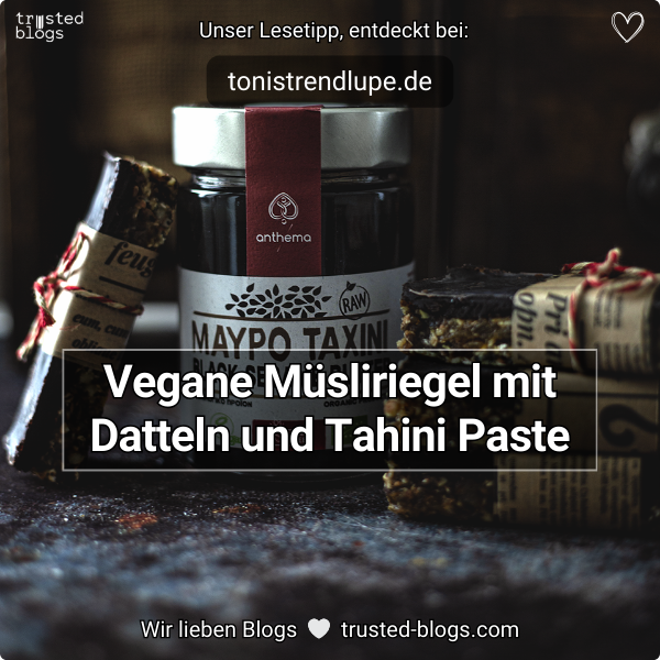 trustedblogs's tweet image. Vegane Müsliriegel mit Datteln und Tahini Paste:

👉 tonistrendlupe.com/tonis-veganes-…

#goodtrend #foodblog #tahini