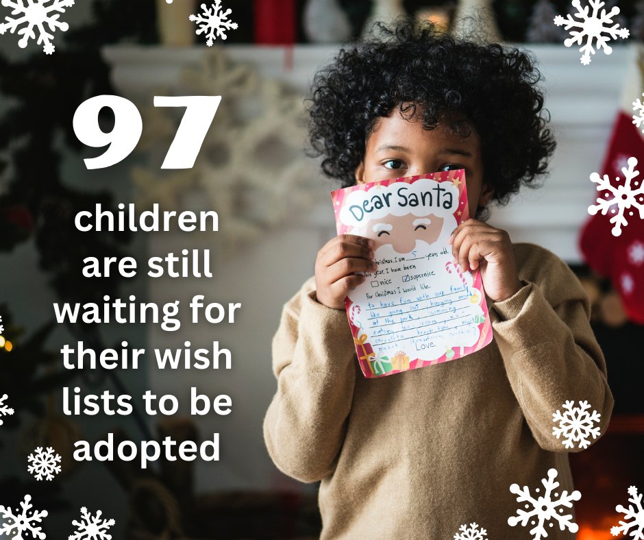 100 Christmas Wish Lists were adopted over the weekend—leaving just 97 more to go!  This Giving Tuesday, will you adopt or fund a child's Christmas Wish List?➡️thebabyfold.org/giving/christm… . Thank you for bringing joy to little ones who might otherwise go without gifts under the tree.