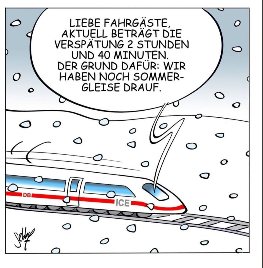 Ich habs geahnt, seit Jahren predige ich,die Bahn soll Allwettergleise nehmen 😛