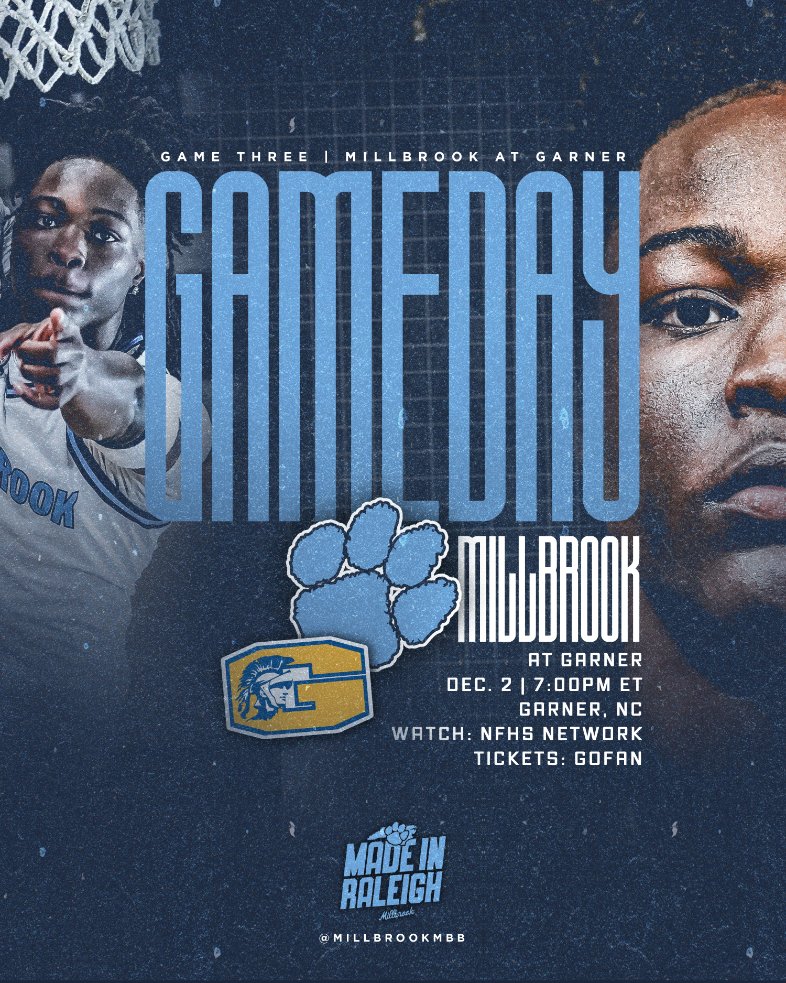 Heading across the county to take on the Trojans.

🆚 Garner (0-2)
📍 Garner, NC
⏰ 7:00 PM
📺 nfhsnetwork.com/events/garner-…
🎟️ gofan.co/event/5530669?…