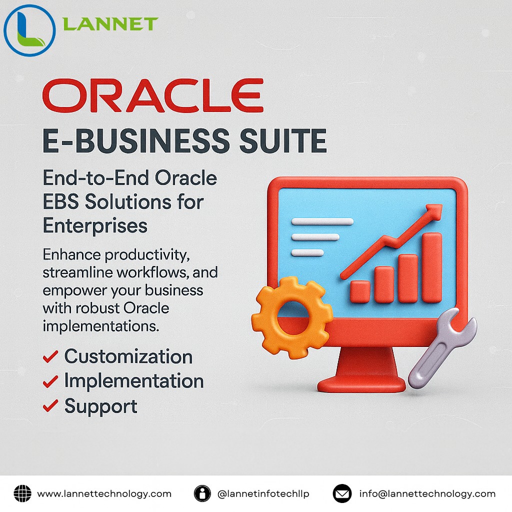 Lannetinfotech's tweet image. Lannet Infotech delivers powerful Oracle E-Business Suite solutions to optimize, automate, and accelerate enterprise workflows. From customization to implementation and ongoing support — we help your business scale with confidence. 🚀
.
.
.
.
#OracleEBS #OracleSolutions