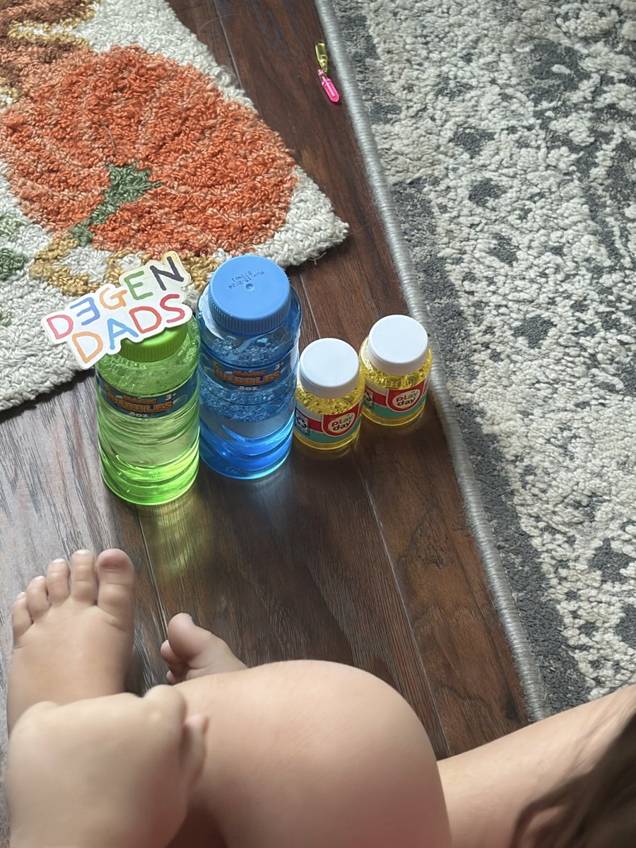 My little girls obsession this morning..a <a href="/degendadsclub/">Degen Dads</a> sticker ♥️