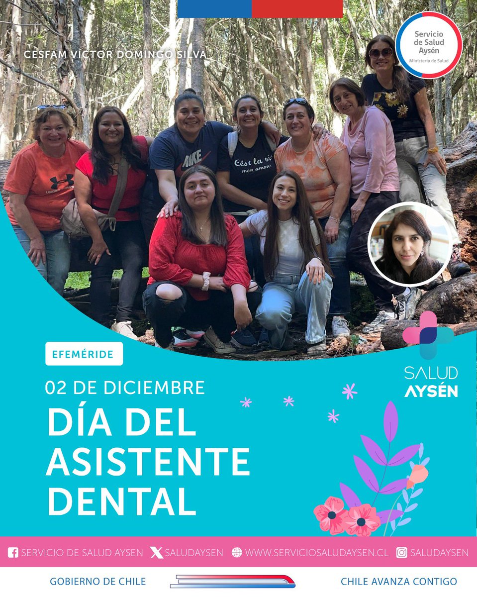 Hoy saludamos con cariño y reconocimiento a las y los asistentes dentales de nuestra red, quienes con profesionalismo, dedicación y un trato cercano apoyan día a día la salud bucal de nuestra comunidad.

Gracias por su labor.

#Equidad y #Resolutividad: Más Salud para Aysén💪🏽