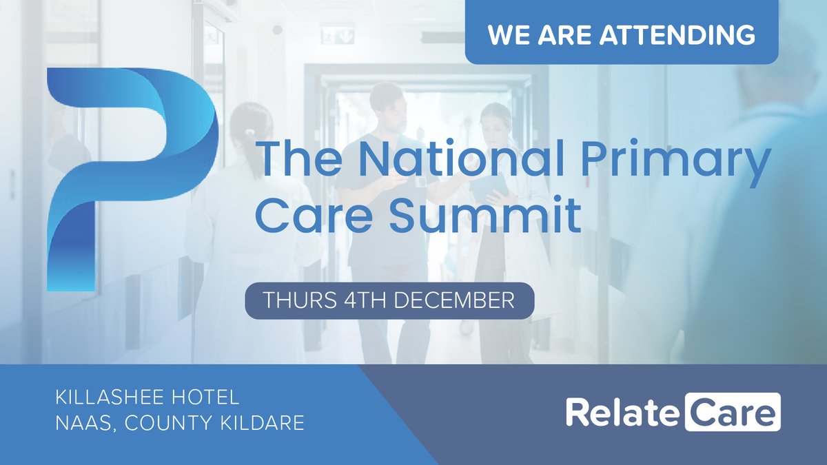 RelateCare is excited to attend the <a href="/InvestnetEvents/">Investnet</a>  National Primary Care Summit 2025 at the Killashee Hotel, Kildare this Thursday! 

This inaugural event is shaping the future of Primary Care in Ireland. A day full of insightful sessions, networking, and collaboration.