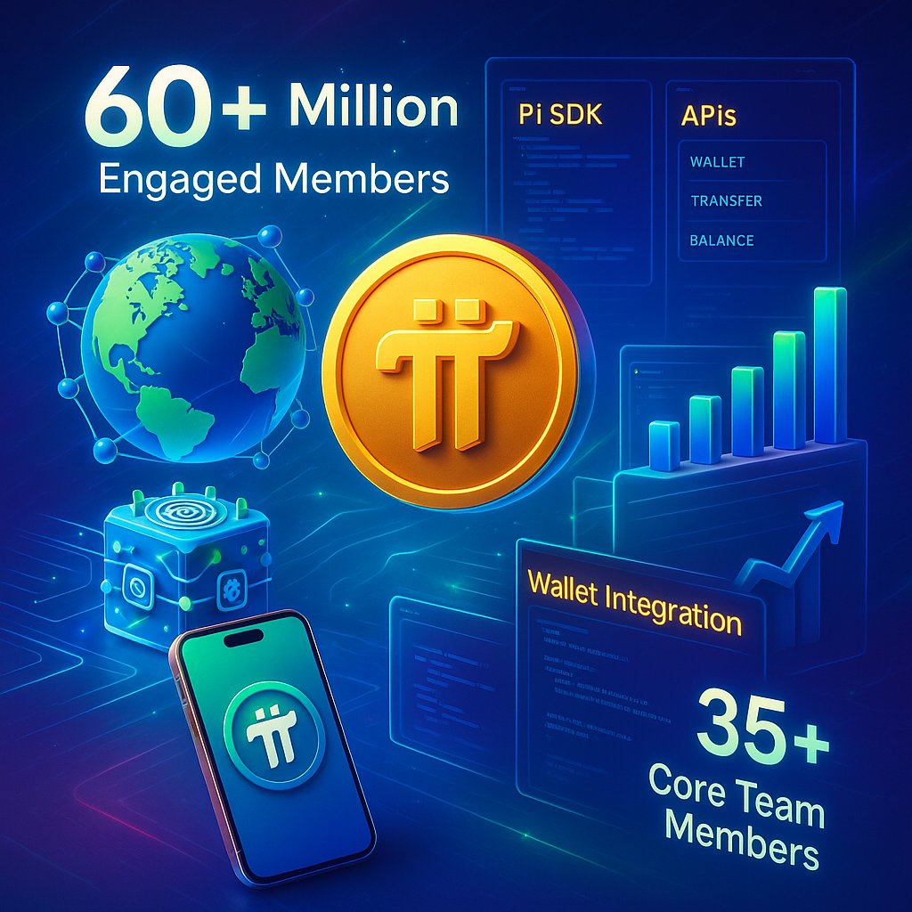 🚀 Pi Network is growing faster than ever!
🌐 With 60M+ engaged members and a powerful ecosystem of APIs, SDKs &amp; wallet integrations, the future of decentralized finance is here!

📱 Secure, scalable &amp; built for global adoption — Pi is redefining digital currency.
💡 Backed by