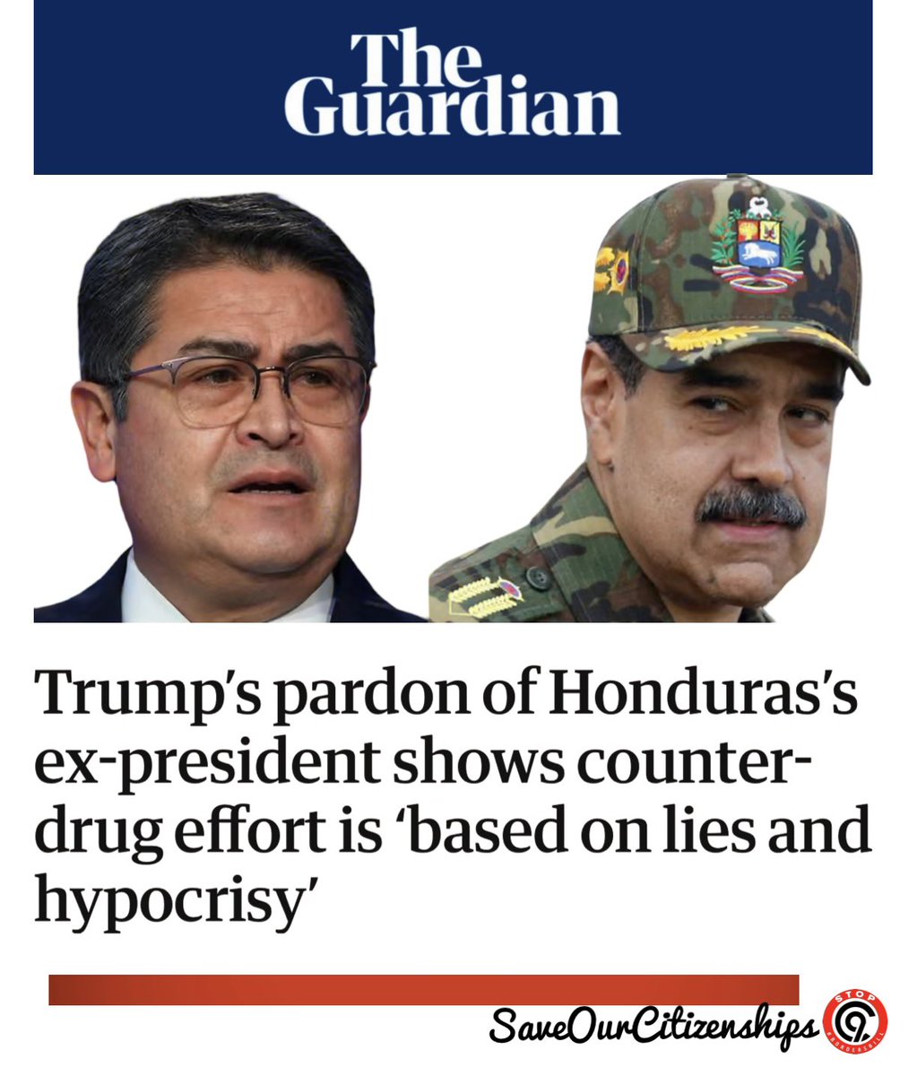LetsStopC9's tweet image. Donald Trump screams about “drug-running” from Venezuela, why had he then pardoned the former Honduran president who helped move 500 tons of cocaine into the U.S?

And this so-called “law and order” warrior? He also pardoned the January 6 criminals who attacked his own…