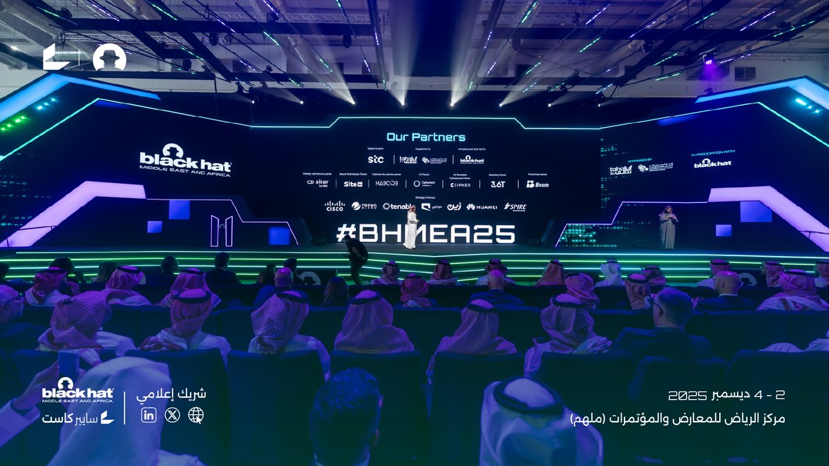 افتتاح النسخة الرابعة من مؤتمر <a href="/Blackhatmea/">Black Hat MEA</a>  2025 في الرياض اليوم 2 ديسمبر، بتنظيم شركة <a href="/TahalufGlobal/">Tahaluf</a>   بالشراكة مع <a href="/SAFCSP/">الاتحاد السعودي للأمن السيبراني والبرمجة والدرونز</a>.

ألقى الرئيس التنفيذي للاتحاد، م. متعب القني، كلمة الافتتاح، معلناً عن أبرز مؤشرات النمو والمكانة العالمية التي يحققها الحدث هذا العام.