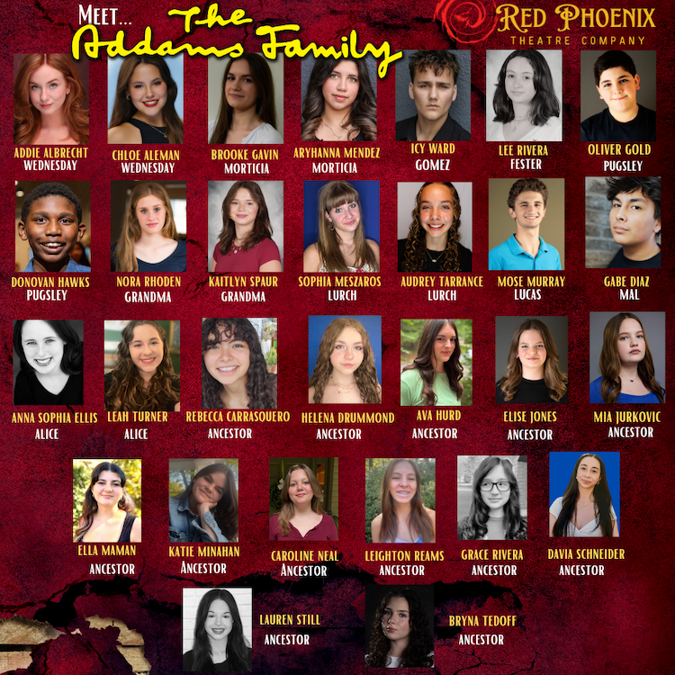 RedPhoenixTC's tweet photo. Addams Family Opens This Week - Meet the Cast - https://t.co/0DK0P0Hx63 https://t.co/a7DK5bWyQc