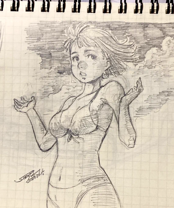 ラクガキA5ノートを発見
2016年の絵が描いてあった
今と変わらない…
進歩とは_(┐「ε:)_ 