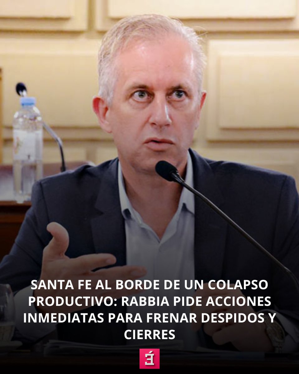 El diputado Miguel Rabbia presentó tres proyectos en los que solicita la intervención urgente del Gobierno provincial ante la crisis que atraviesan diversas industrias del interior, frente al aumento de despidos y el deterioro del entramado productivo.

epicarosario.com.ar/santa-fe-al-bo…