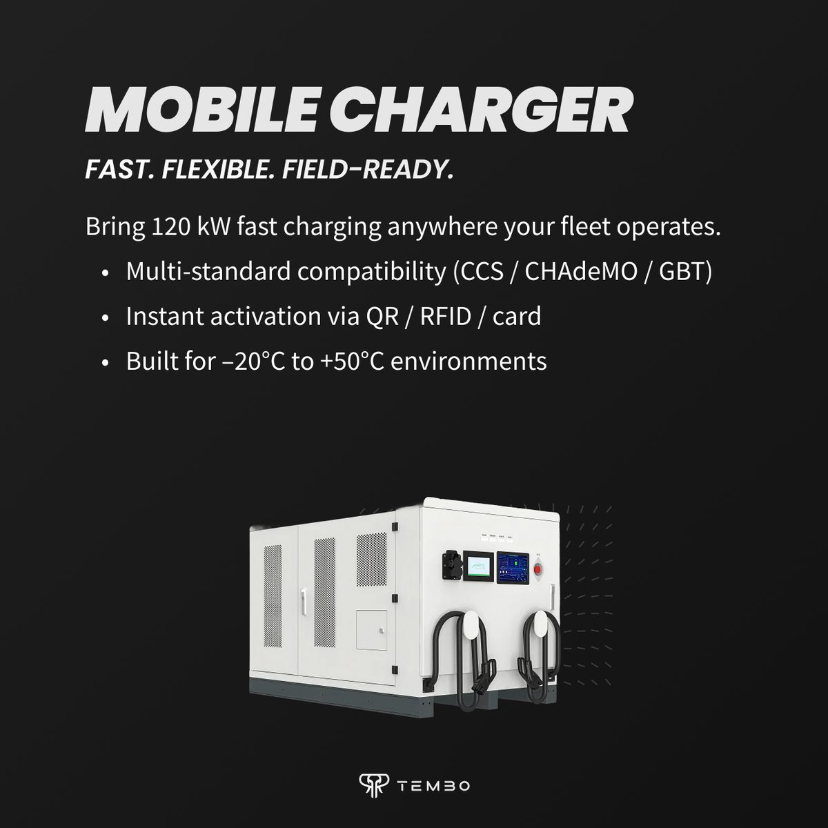 Tembo4x4's tweet image. 🚚 Fleet electrification only succeeds when charging is engineered for real-world conditions - dust, heat, shifting worksites, tight depots, and non-stop fleet cycles.

#IndustrialEVCharging #EVInfrastructure #FleetManagement #TemboElecrifuFuture #TemboCharge #TemboEnergy