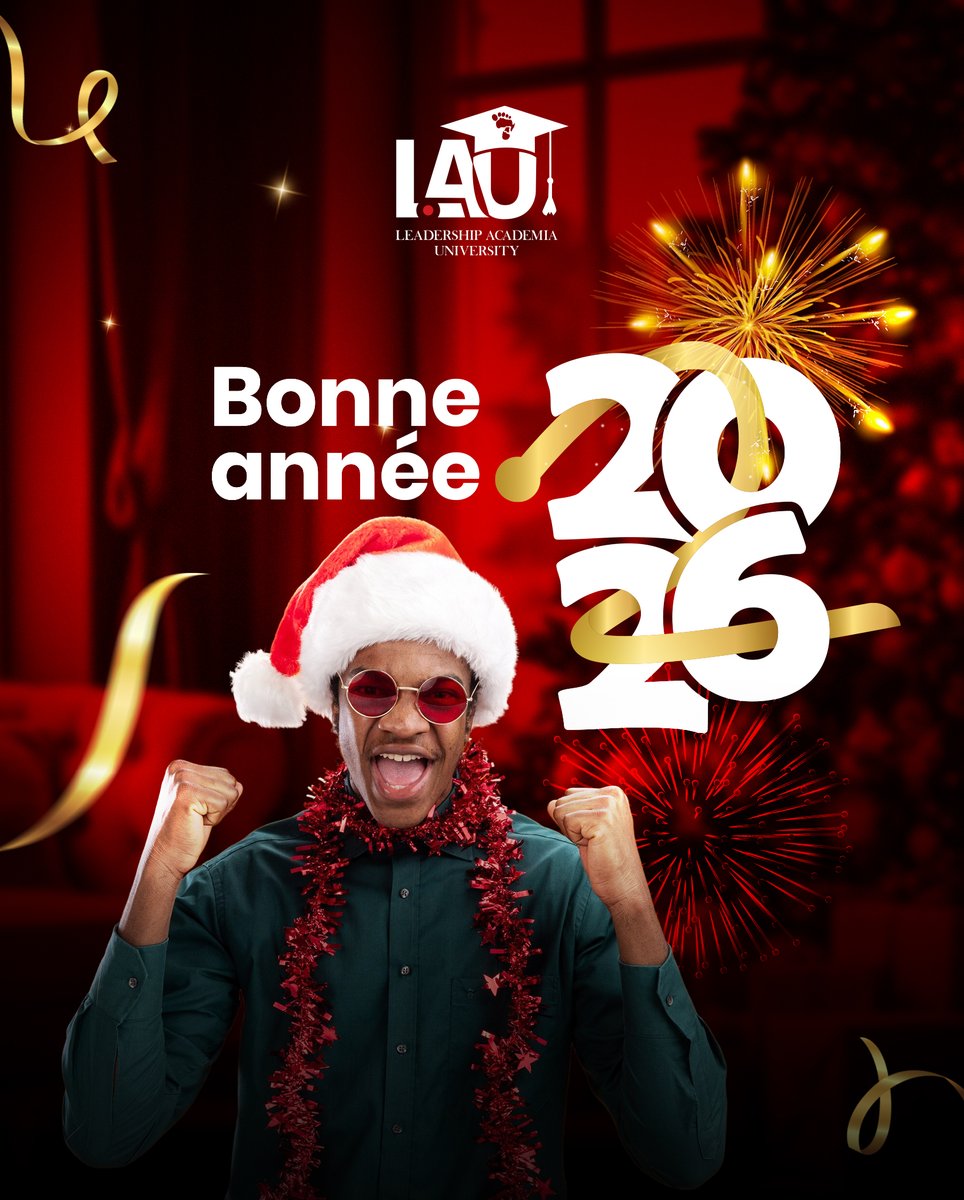 🎆 Bonne Année 2026 🎆

LAU vous souhaite une merveilleuse année 2026, remplie de succès, d’inspiration et d’accomplissement.

En 2026, LAU réaffirme sa mission : former des leaders compétents, responsables et capables d’impacter positivement leur communauté.

Bienvenue à #lau