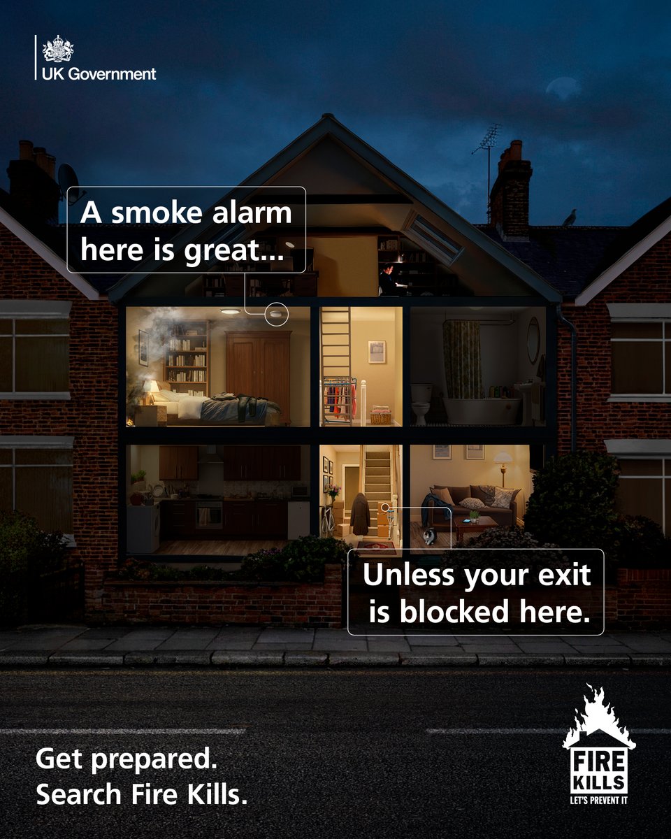 When fire starts, you need a clear exit. 

Keep hallways and doors free from clutter and make sure everyone knows the quickest way out.

CTA: Learn more bit.ly/2TLe4AE or search Fire Kills.