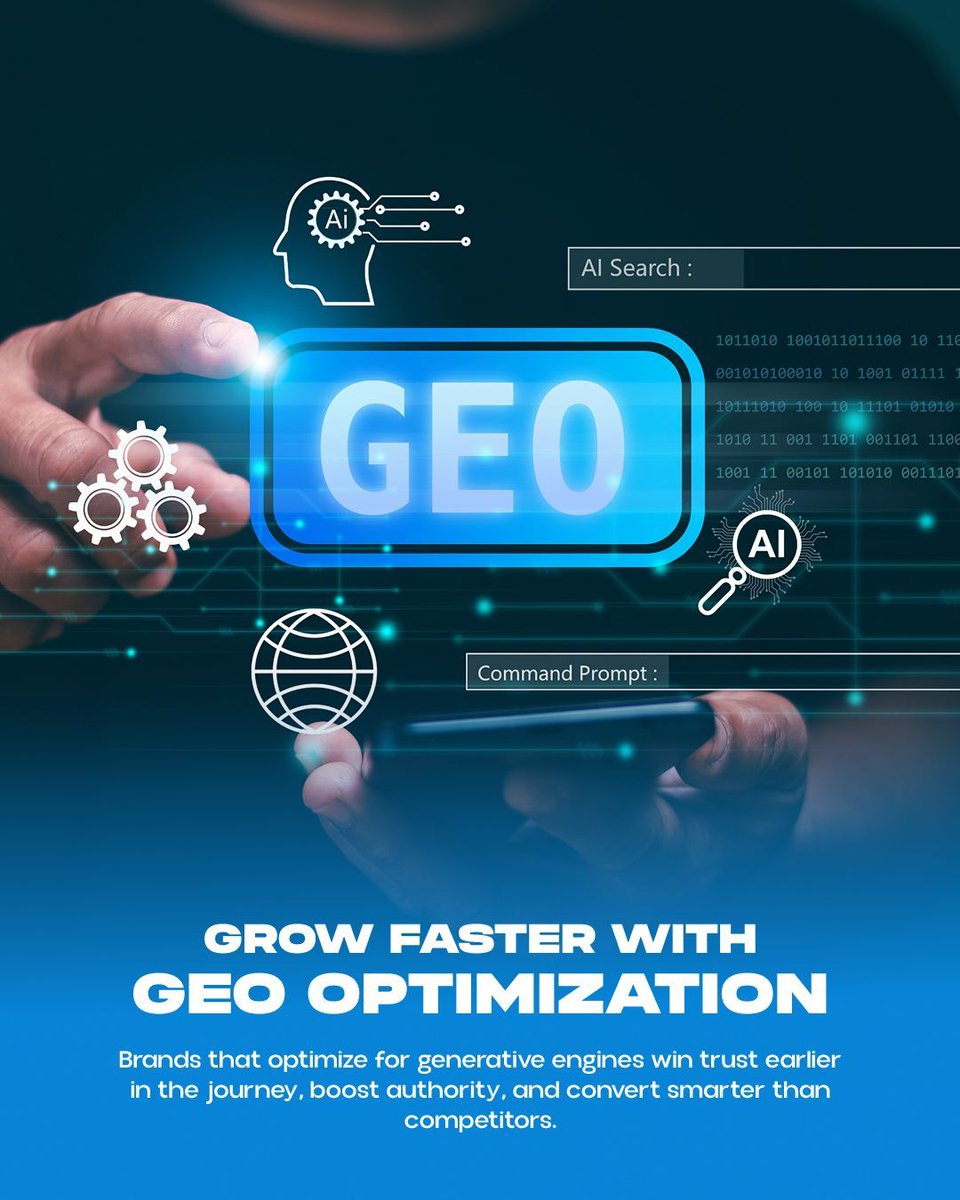 WeBuildProfiles's tweet image. Generative engines are changing how people discover brands. GEO helps you get found earlier, build trust faster, and convert smarter than competitors. Stay ahead before others show up.

 Message us to start GEO optimization.

#GEOOptimization #AIsearch #GenerativeSearch