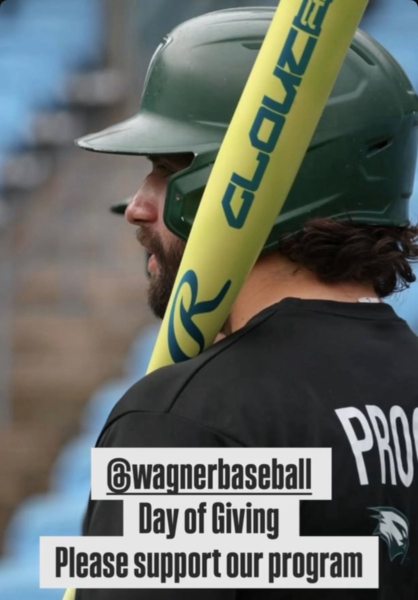 Day of Giving today for <a href="/WagBaseball/">Wagner Baseball</a> 

Please support our players and program!

Any donation amount is appreciated to help us meet our goals.

Thank you for your generosity 🙏

PLEASE MAKE SURE TO CLICK “BASEBALL” in the drop down tab to make sure it is sent to our program.