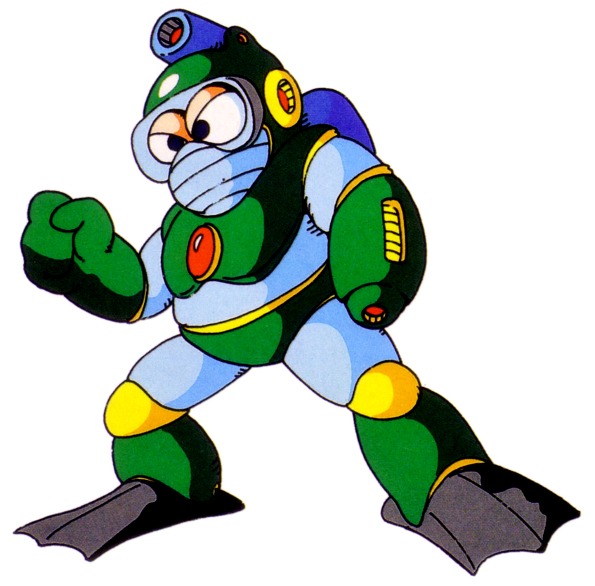 KGN_004's tweet image. y&apos;all, this is my new robot master oc: bubble man

whaddy&apos;all think?