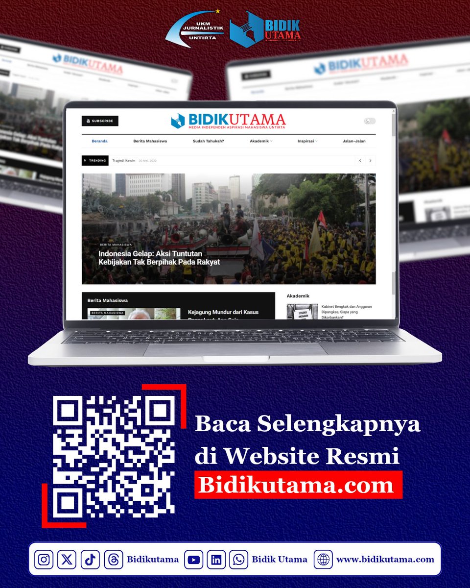 BidikUtama's tweet photo. https://t.co/JHyTZdT51o – Unit Kegiatan Mahasiswa (UKM) Jurnalistik Universitas Sultan Ageng Tirtayasa (Untirta) atau disebut Lembaga Pers Mahasiswa (LPM) Bidik Utama telah melakukan studi banding dengan LPM Sigma Universitas Islam Negeri...

Selengkapnya: https://t.co/DJIw039isC https://t.co/VPD8ckjdSv