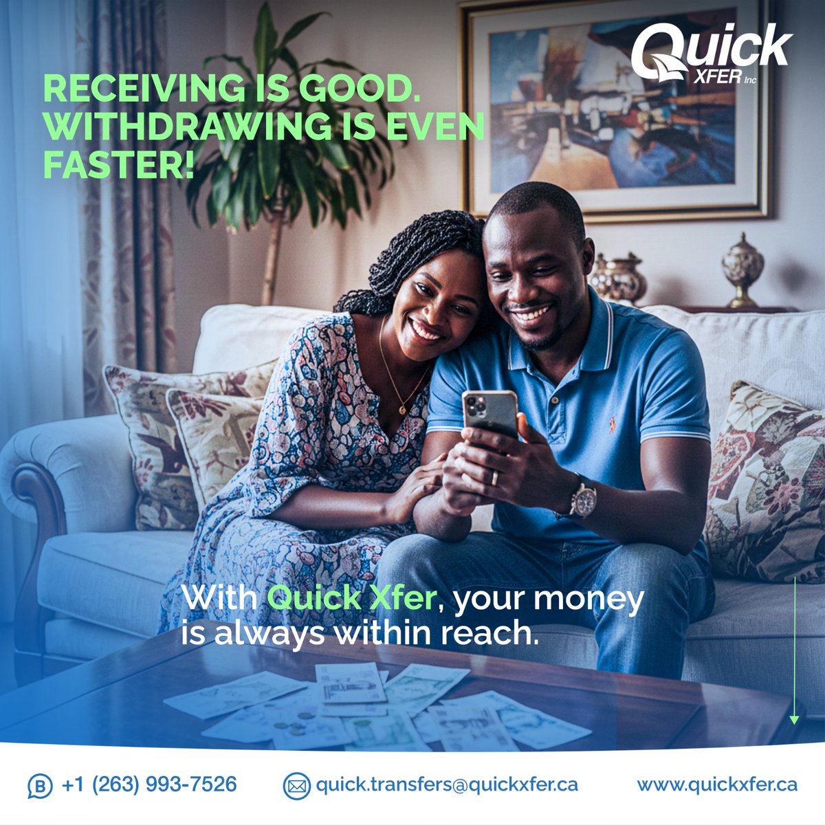 quickxferinc's tweet image. Receiving money feels good,but withdrawing it instantly feels even better.

With Quick Xfer, your funds are always just a few taps away.
Fast, reliable, and effortless — because your money should move at your speed.

#QuickXfer #DigitalBanking #MoneyMadeSimple #InstantTransfer