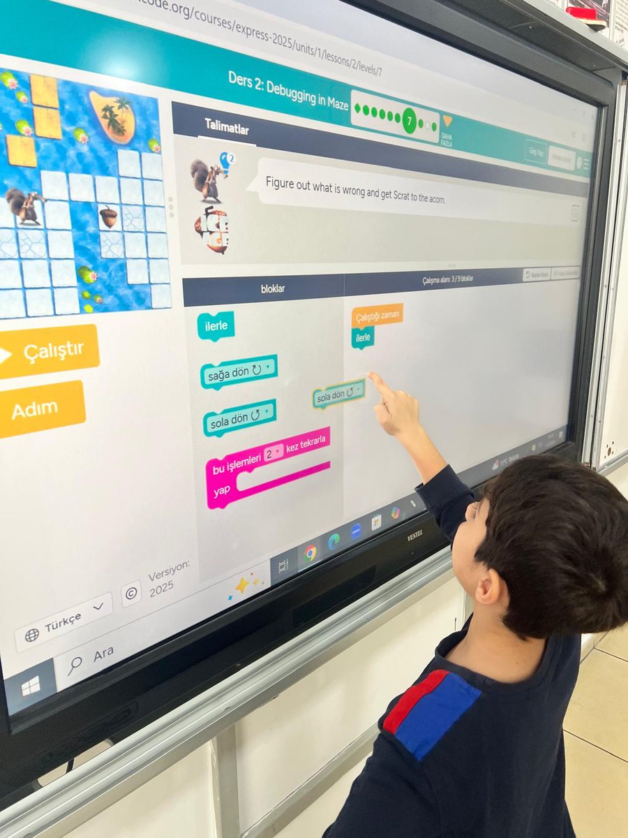BKKutahyakampus's tweet image. #bahcesehirdebugün
İlkokul öğrencilerimiz Robotik ve  Kodlama dersinde, &quot; studio code.org&quot; uygulaması üzerinden online blok kodlama yaptı. #kutahyabk #robotikkodlama
