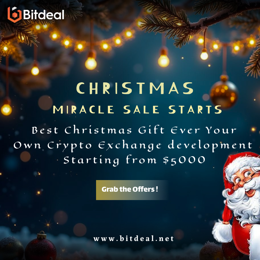 HRichard0505's tweet image. Christmas Miracle! Launch your crypto exchange for just $5000 with Bitdeal. Build fast, scale smart, and dominate the market. Limited festive offer!

Visit - bitdeal.net/cryptocurrency…

#CryptoExchangeDevelopment #Bitdeal #BlockchainDevelopment #CryptoBusiness #ChristmasOffer