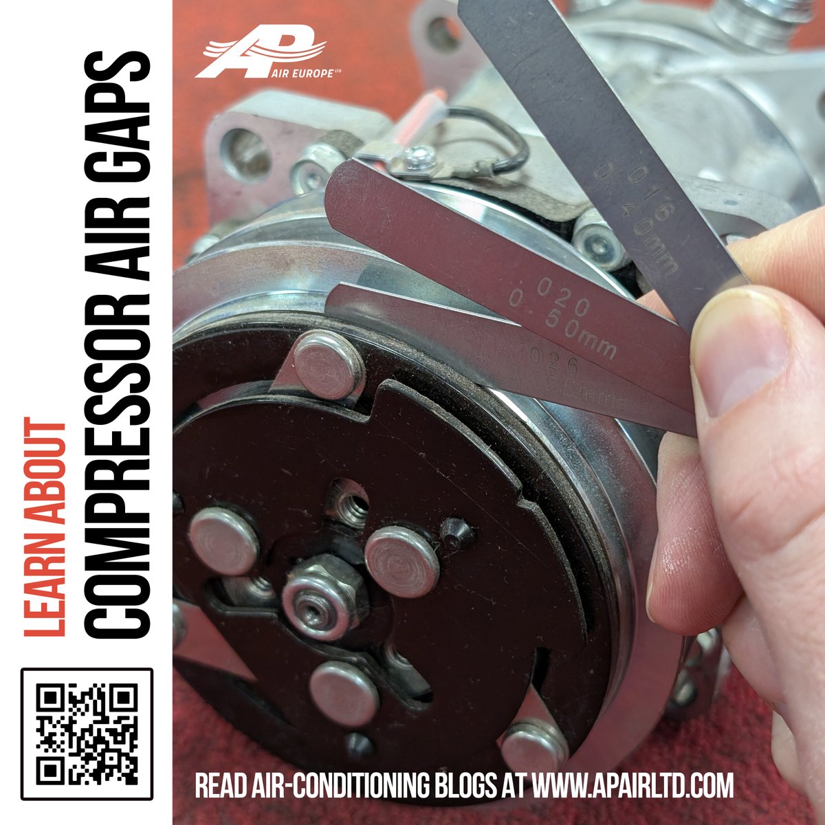 APAIRLtd's tweet image. 🕗 New blog time!
🧰 Did you know that the tiny gap between a #compressor's #clutchplate &amp;amp; #pulley makes all the difference to the #aircon system?
💡 Find out why in our latest technical #blog 👉 apairltd.com/news/checking-…

 #compressorairgap #feelergauge #acsystem #agri #plant