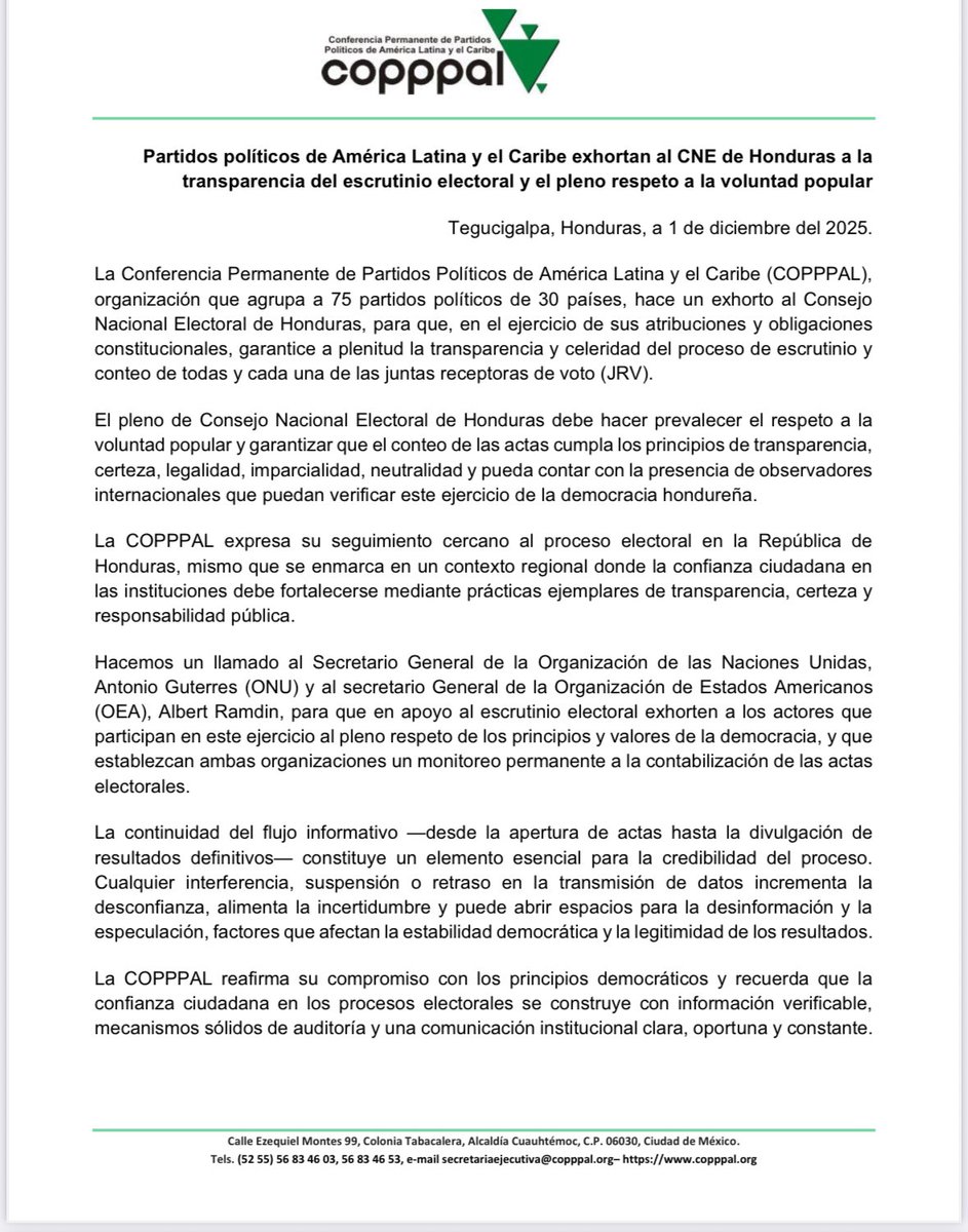 Observatorio Electoral Copppal tweet media
