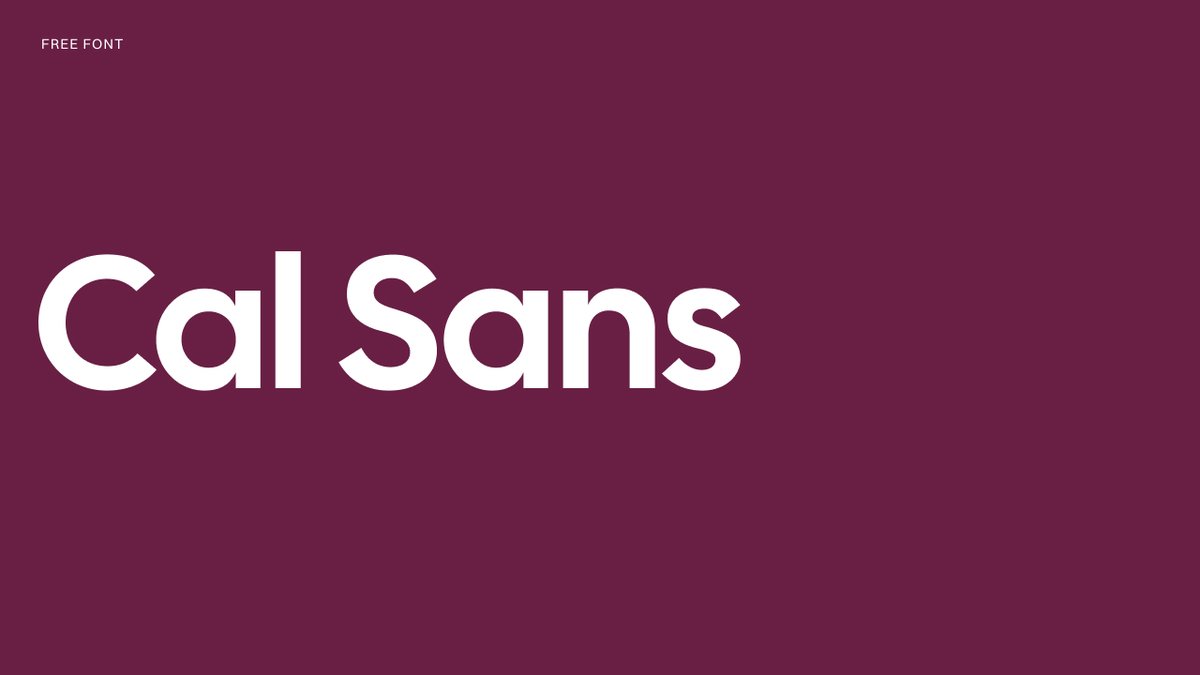 bram_naus's tweet image. Free Font (№135) – Cal Sans

Designed to be a display typeface for Cal.com, Cal Sans feels like a combination between Inter and Futura, with some tight spacing.

Download link below.