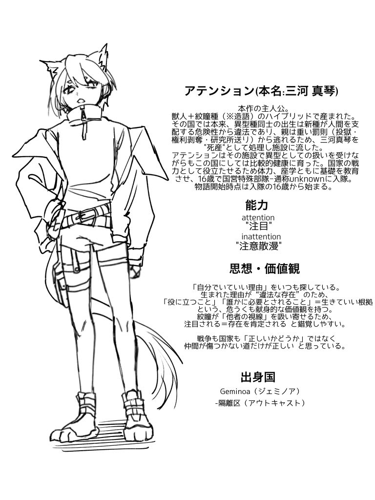 泥船※プロフィール必読様 タイトル▽ 【 ATTENTION 】 もし創作するならっていうときの