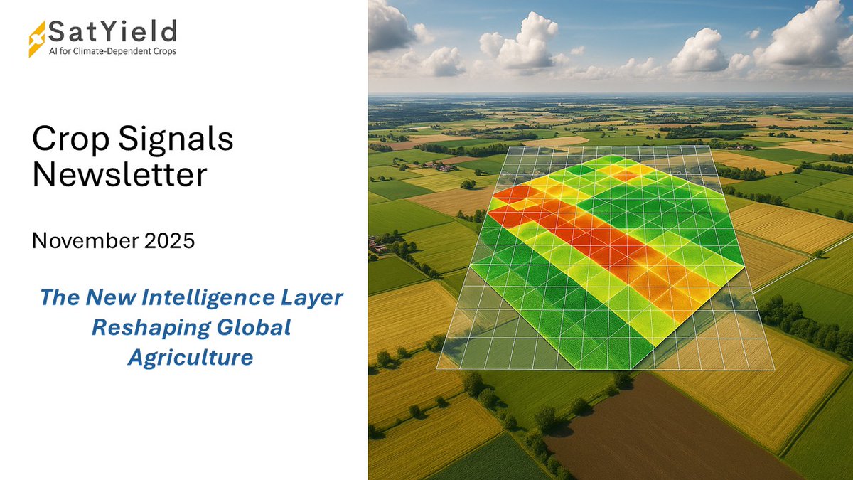 SatYield2050's tweet image. 🌾 New: Crop Signals Edition 11

Reporting gaps are widening. Frontier regions are rising. 

Digital twins are reshaping ESG finance.

See how SatYield brings clarity to chaotic markets → linkedin.com/pulse/from-rep…

#AgTech #SatelliteData #AltData #Commodities