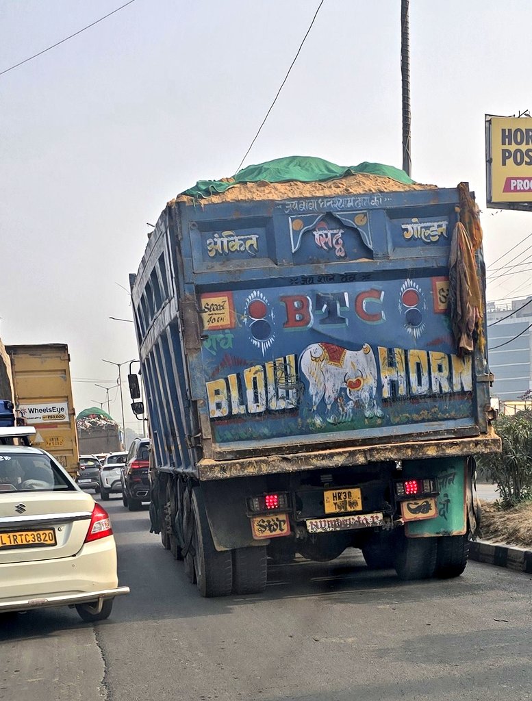 Rampant road &amp; MV Act violations on Gurgaon- Faridabad raods around illegal movement of dumpers, cement mixers, garbage trucks. <a href="/gurgaonpolice/">Gurugram Police</a> <a href="/TrafficGGM/">Gurugram Traffic Police</a> sitting &amp; doing nothin wid staff on duty turning other side &amp; letting all happen 24X7. I openly challenge <a href="/opsinghips/">OP Singh, DGP, Haryana</a>