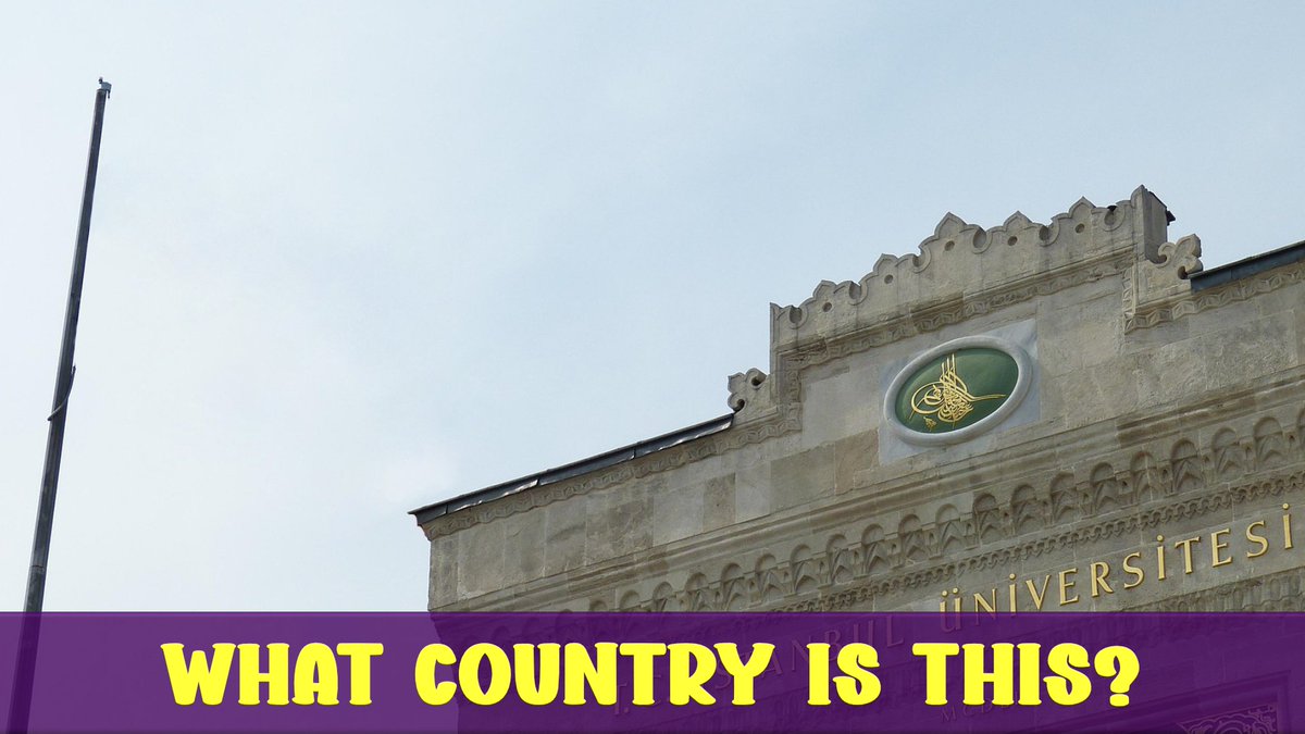 flags_book's tweet image. Look closely at today’s #FunWithoutFlags photo: a monumental campus gate and an empty flagpole.
Think you know the country just from this scene? #Nacionales #geographyfun #GlobeTrotter